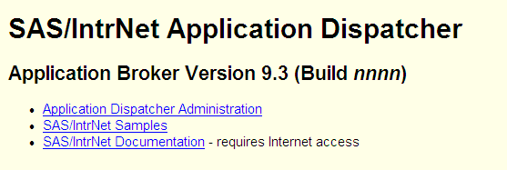 Application Broker default welcome page
