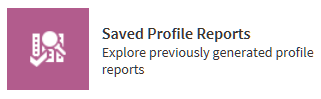 Saved Profile Reports icon in the SAS Data Loader window