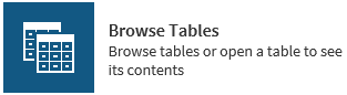Browse Tables Icon in the SAS Data Loader Window