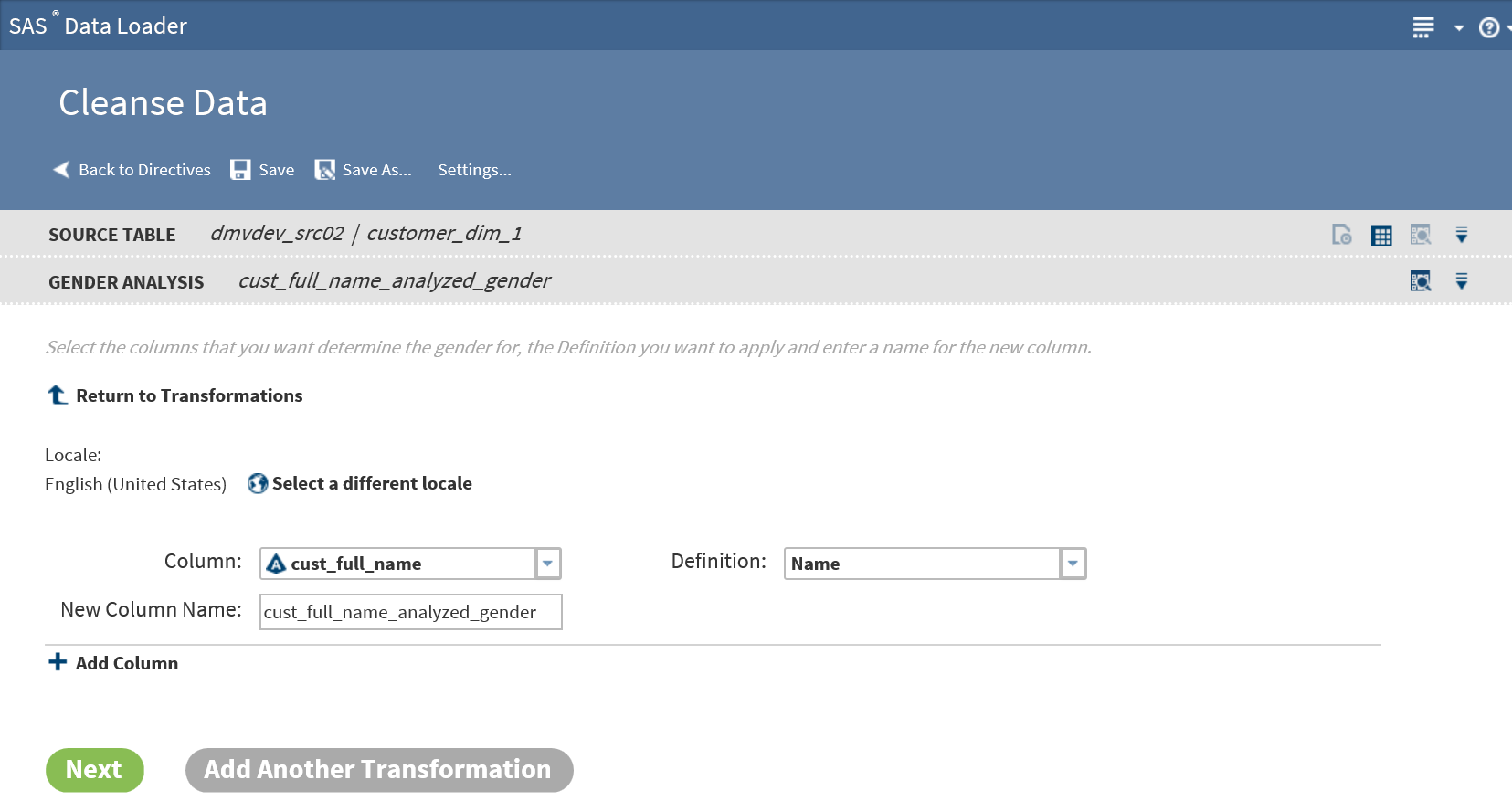 Gender AnalysisTransformation