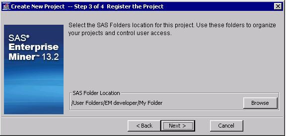 Register the Project window