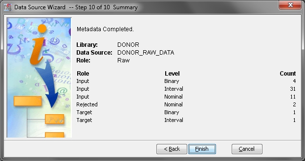 Data Source Wizard Summary