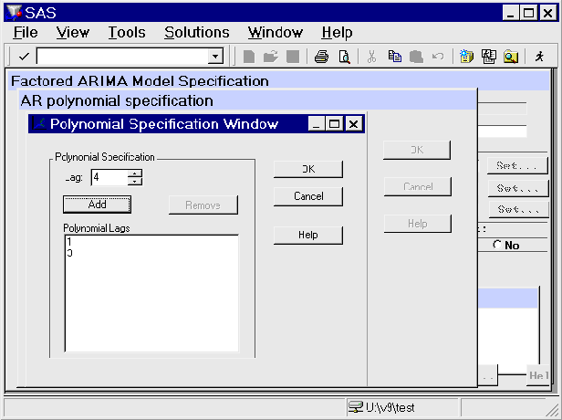 Polynomial Specification Window