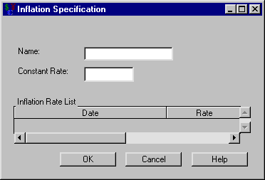 Inflation Specification Dialog Box