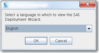 Choose Language dialog box