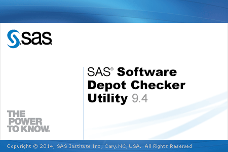 SAS Software Depot Checker Utility splash screen