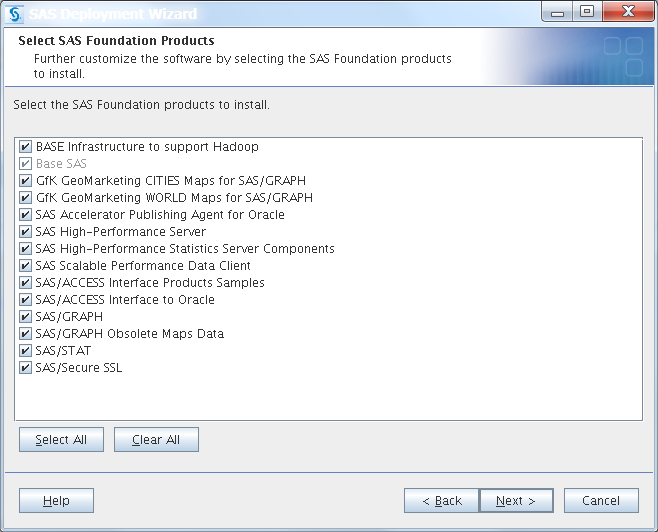 Select SAS Foundation Products page