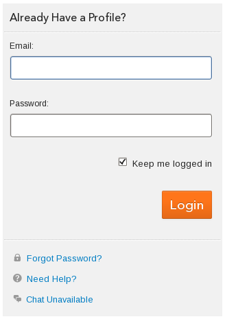 SAS Login page