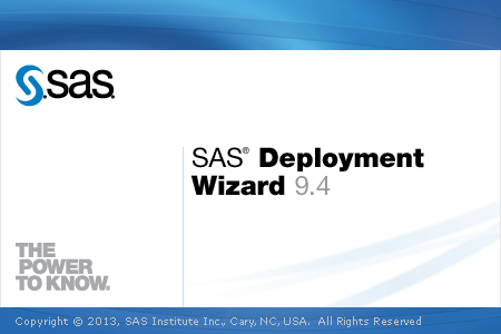 SAS Deployment Wizard splash screen