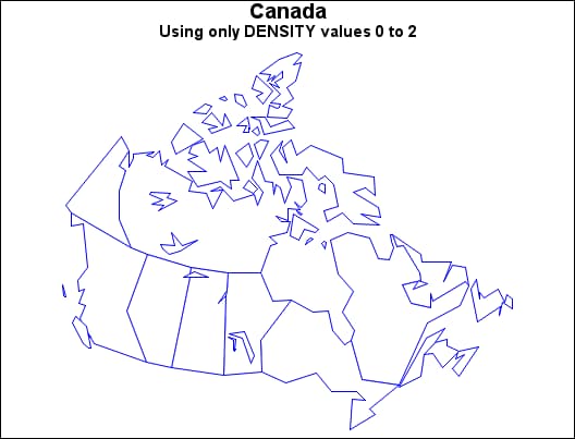 Map of Canada After Using GREDUCE procedure