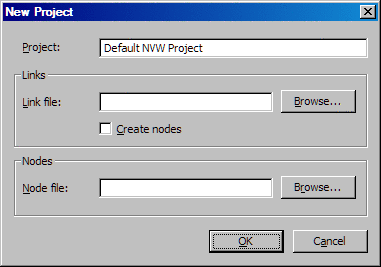 New Project dialog box