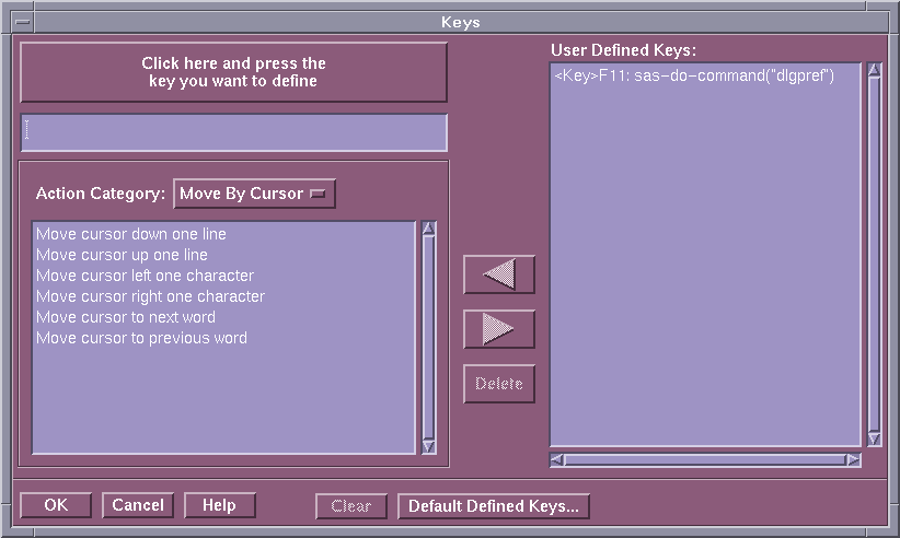Keys Window for Resource Helper