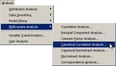 Selecting the Canonical Correlation Analysis