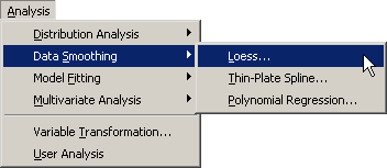 Selecting the Loess Analysis