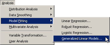 Selecting a Generalized Linear Models Analysis