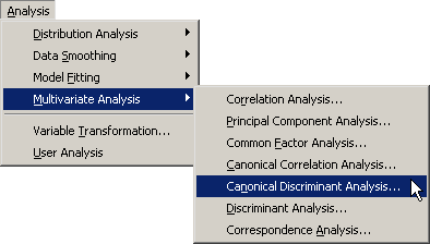 Selecting the Canonical Discriminant Analysis