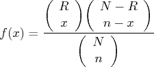 f(x) = \frac{{(r\x)}{(n-r\n-x)}}{{(n\n)}} 