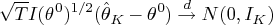 \sqrt{t}i(\theta^0)^{1/2}(\hat{\theta}_k - \theta^0)   \stackrel{d}{arrow}n(0, i_k) 