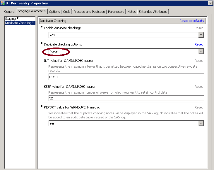 Duplicate Checking Options with FORCE Specified