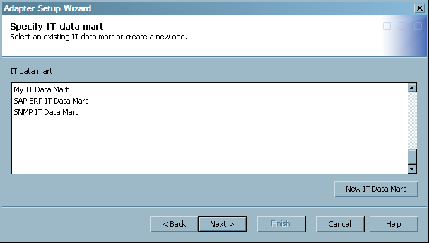 Specifying an IT Data Mart Page