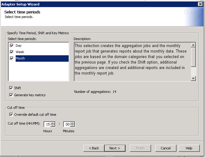 Selecting Time Periods Page