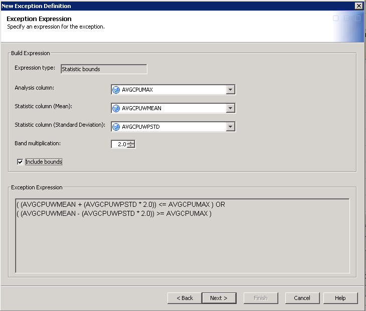 Statistic Bounds Type of Expression