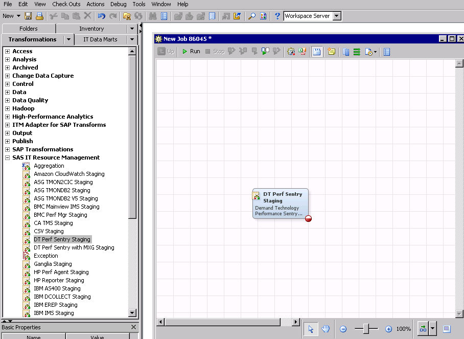 Job with New Staging Transformation