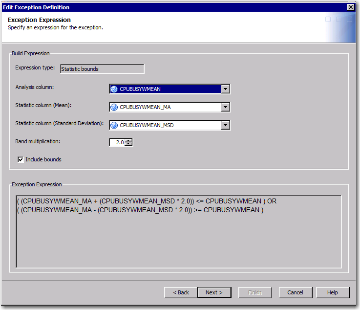 Statistic Bounds Exception Expression