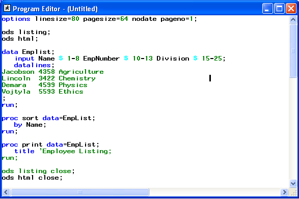 [Example of the Program Editor Window]