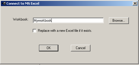 Connect to MS Excel window