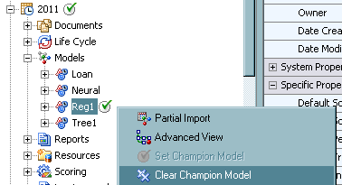 Clear Champion Model on the Menu