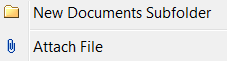 Attach Document menu