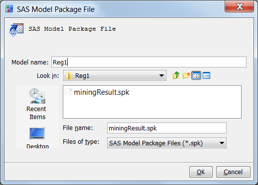 Import From SAS Model Package File