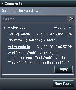 Workflow History Log