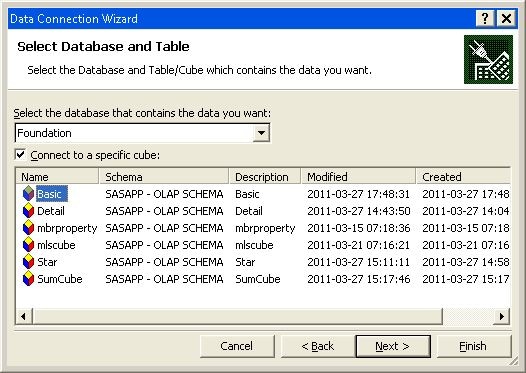 Select Database and Table