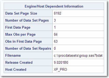Engine/Host Dependent Information