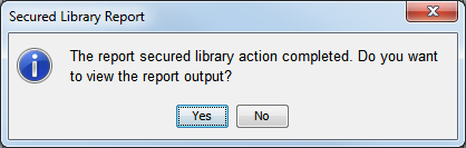 secured library report window