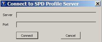 Connect to SPD Profile Server dialog box