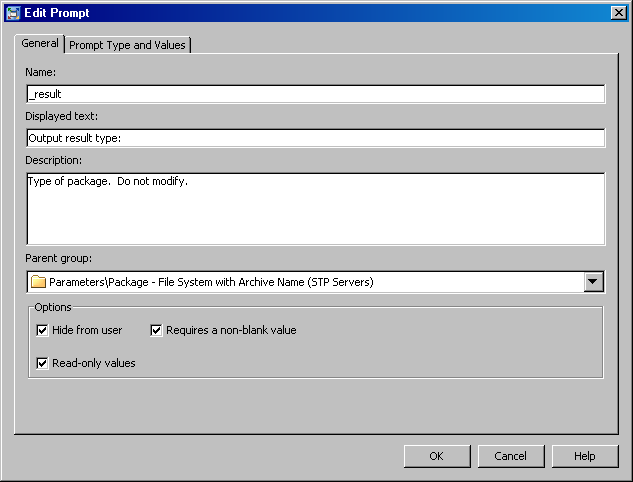[General tab for _RESULT prompt]