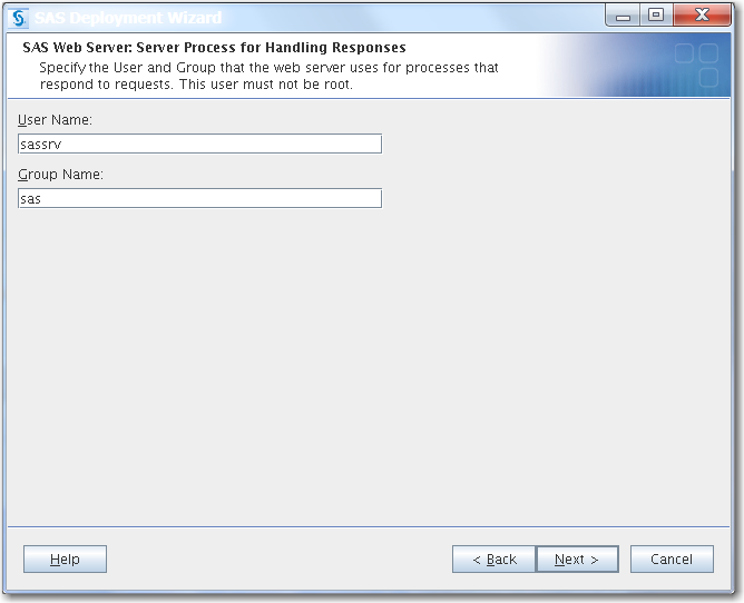 SAS Web Server: Server Process for Handling Responses page