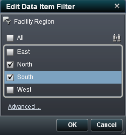Edit Data Item Filter Window