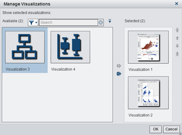 The Manage Visualizations Window