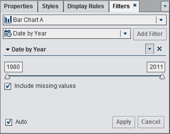 A Basic Report Filter with a Slider for Continuous Values