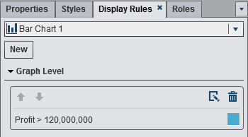 Display Rules Tab with the Display Rules for an Expression