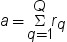 eh equals . cap sigma with q equals 1 below and with q above . r sub q. Click image for alternative formats.