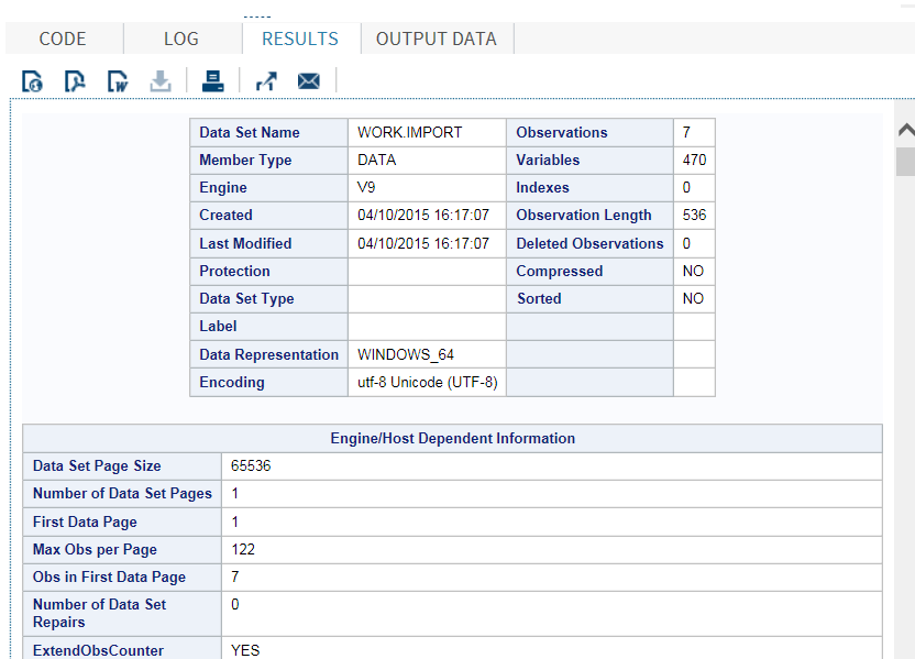 Attributes of the Work.Import Data Set