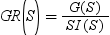GR(S) = G(S) / SI(S). 대체 출력형식은 이미지를 클릭하십시오.