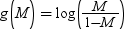 g(M) = log( M/ (1 — M) ). 대체 출력형식은 이미지를 클릭하십시오.