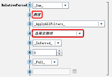RelativePeriod 运算符的参数