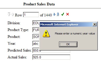 DataBeanForm validator